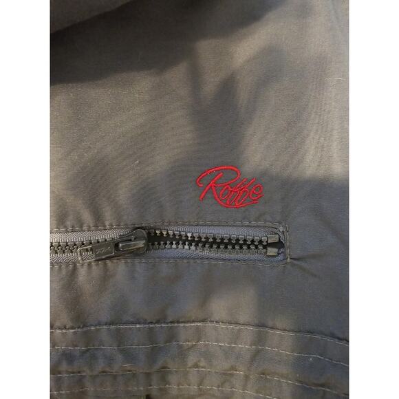 Vtg Roffe Made in USA MEDIUM Mens F-16 Style 2363 Gray Snow Suit One Piece Bibs - Picture 5 of 10